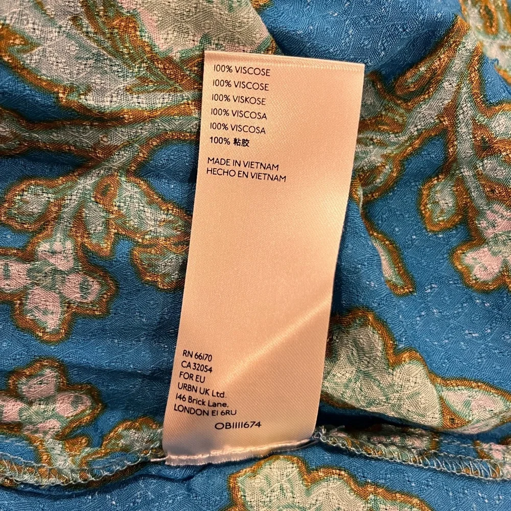 Free People Teal and Blue Floral Maxi Dress